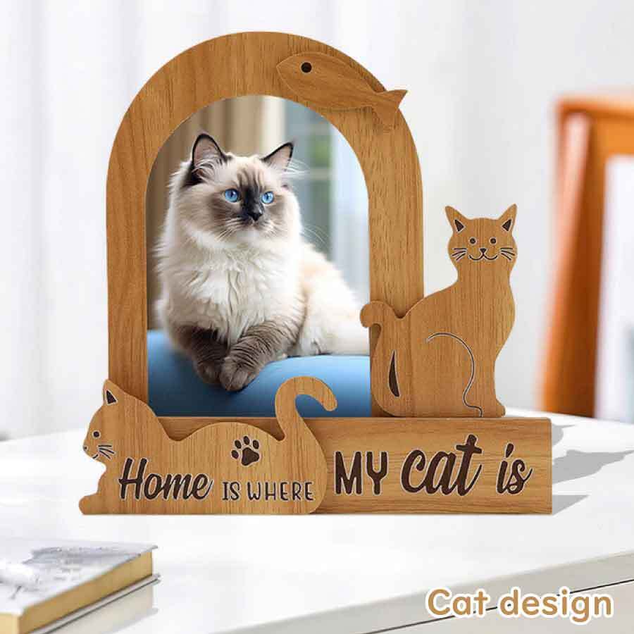 ペット メモリアル フォトフレーム 犬 猫 木製 写真立て 2デザイン おしゃれ 供養 送料無料