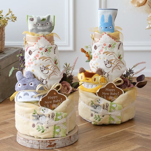 《おむつケーキ》 トトロトリプルタワーおむつケーキ 【おむつケーキ 出産祝い】 