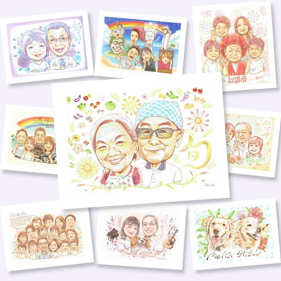 結婚記念日のギフトに、似顔絵のプレゼントはいかがですか。下書き確認ができるので、安心して贈れます。 ギフト 似顔絵 両親 手描き プレゼント 名入れ 贈り物 結婚記念日 お祝い 記念 誕生日 ご夫婦 お母さん お父さん 両親 修正無料 名入れ 下書き確認 宝物 一生もの 似てる そっくり 一生もの 2人 両親 カップル オリジナル バレンタインデー 同窓会 メモリアルギフト 傘寿祝い 色紙