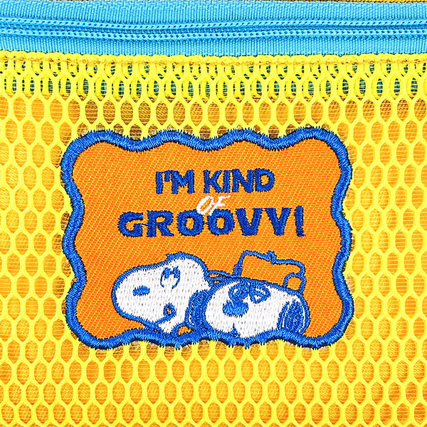 スヌーピー 2ジッパーメッシュポーチ オレンジ  I LIKEシリーズ SNOOPY