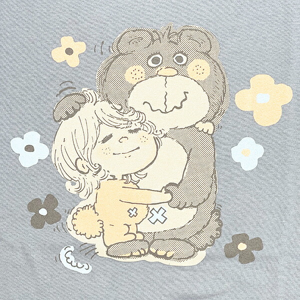 水森亜土 カラーTシャツ(M) クマ ブルー アパレル 送料込み