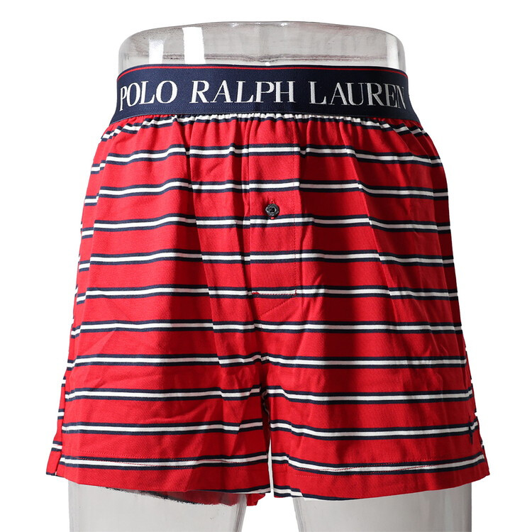 ポロラルフローレン：COTTON MODAL EXPOSED WB ボクサーショーツ（RL2000レッド/マルチストライプ) [ボクサーパンツ/ 男性下着/ メンズインナー/人気ブランド/おすすめギフト/誕生日プレゼント/メンズファッション]