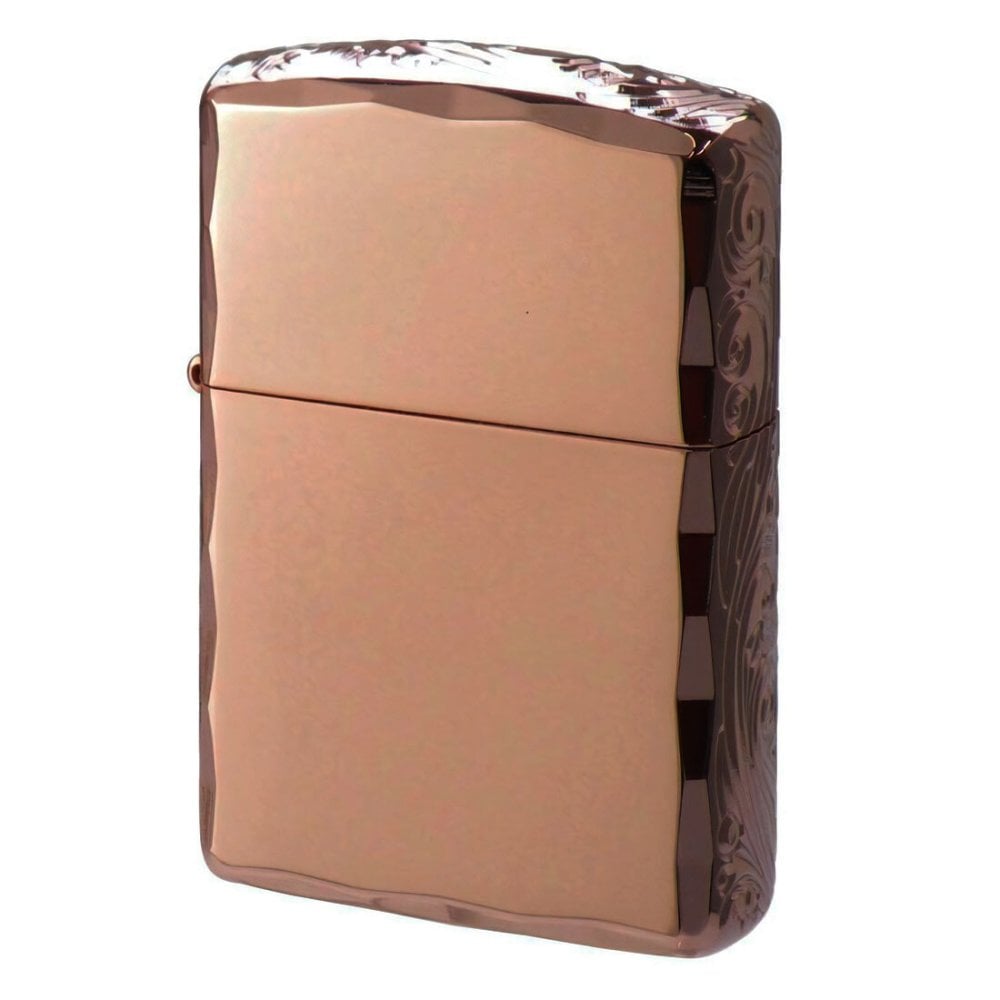 【名入れ】【送料無料】zippo ジッポーライター アーマー３面彫刻 流水紋 PG 両面コーナーシャインレイカット PGミラー RYUSUI-PG オイルライター カッコイイ おしゃれ 彫刻 高級感 エレガント ギフト 誕生日 プレゼント [zRYUSUI-PG]