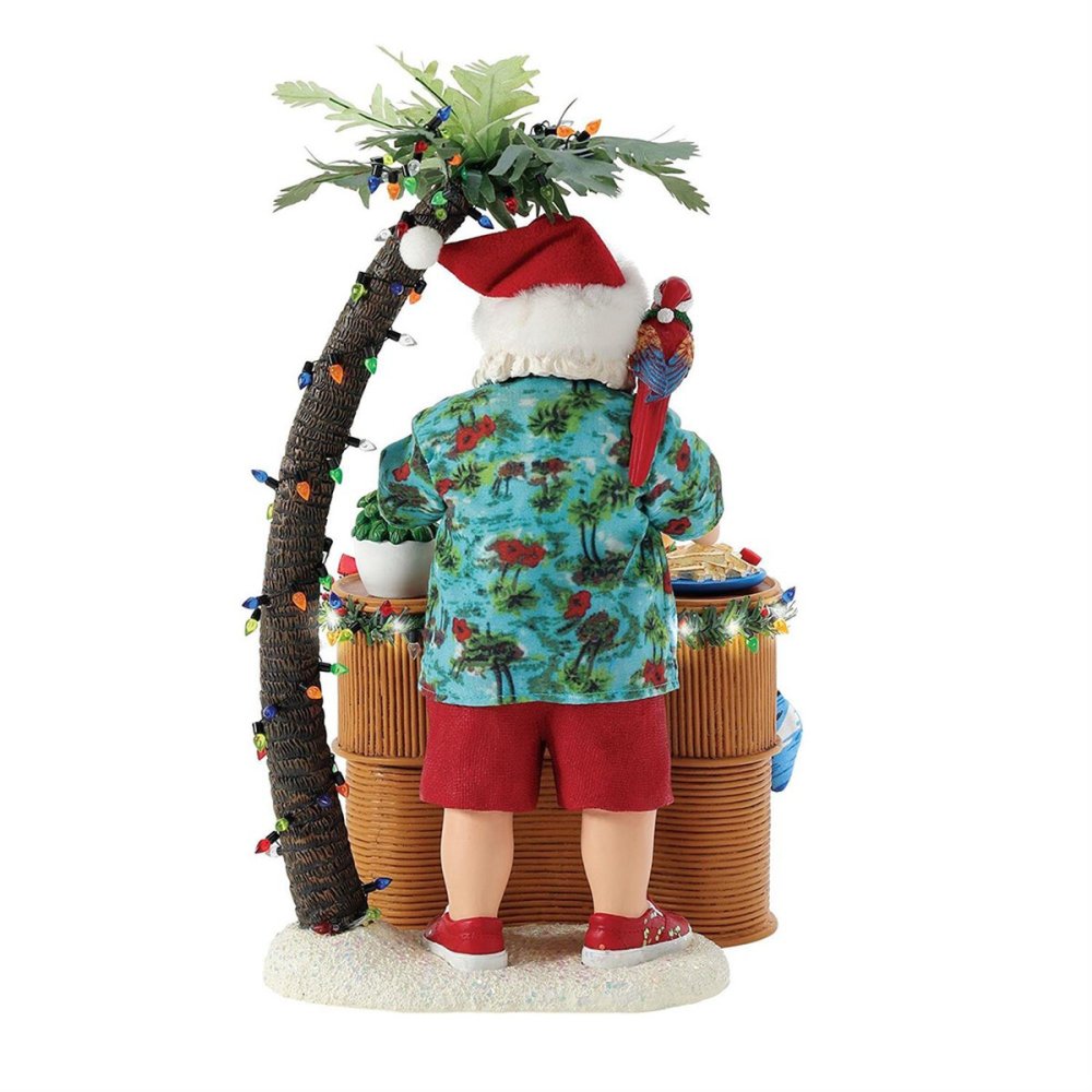 Santa's Tiki Bar 33cm | サンタ サンタクロース 人形 置物 フィギュア クリスマス ホリデー Possible Dreams 正規輸入品