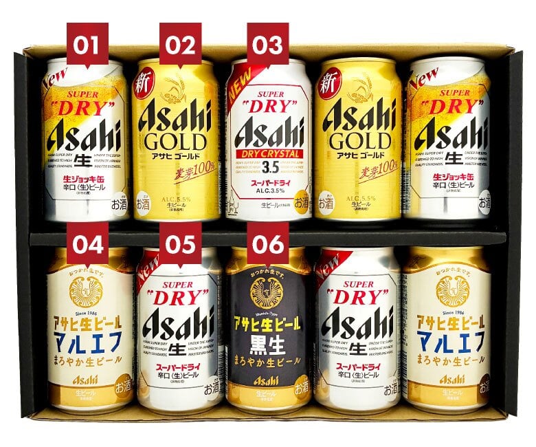 【 アサヒ ビールギフト 10本 】アサヒビール 飲み比べ 6種 10本 ビール飲み比べセット　 ビールギフト 10本 詰め合わせ 誕生日プレゼント お歳暮 お供え  出産 お祝い 内祝い お返し　お歳暮　 送料無料対象外地域有【包装済】