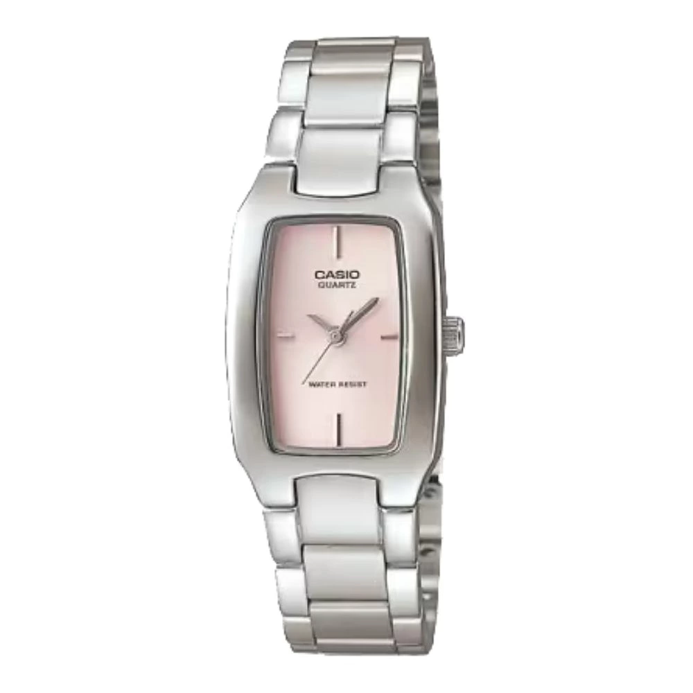 箱なし カシオ 腕時計 レディース ピンク シルバー アナログ スクエア 小さめ 軽量 メタル シンプル クラシック CASIO 海外モデル 逆輸入 女性 プレゼント ギフト 成人 卒業 入学