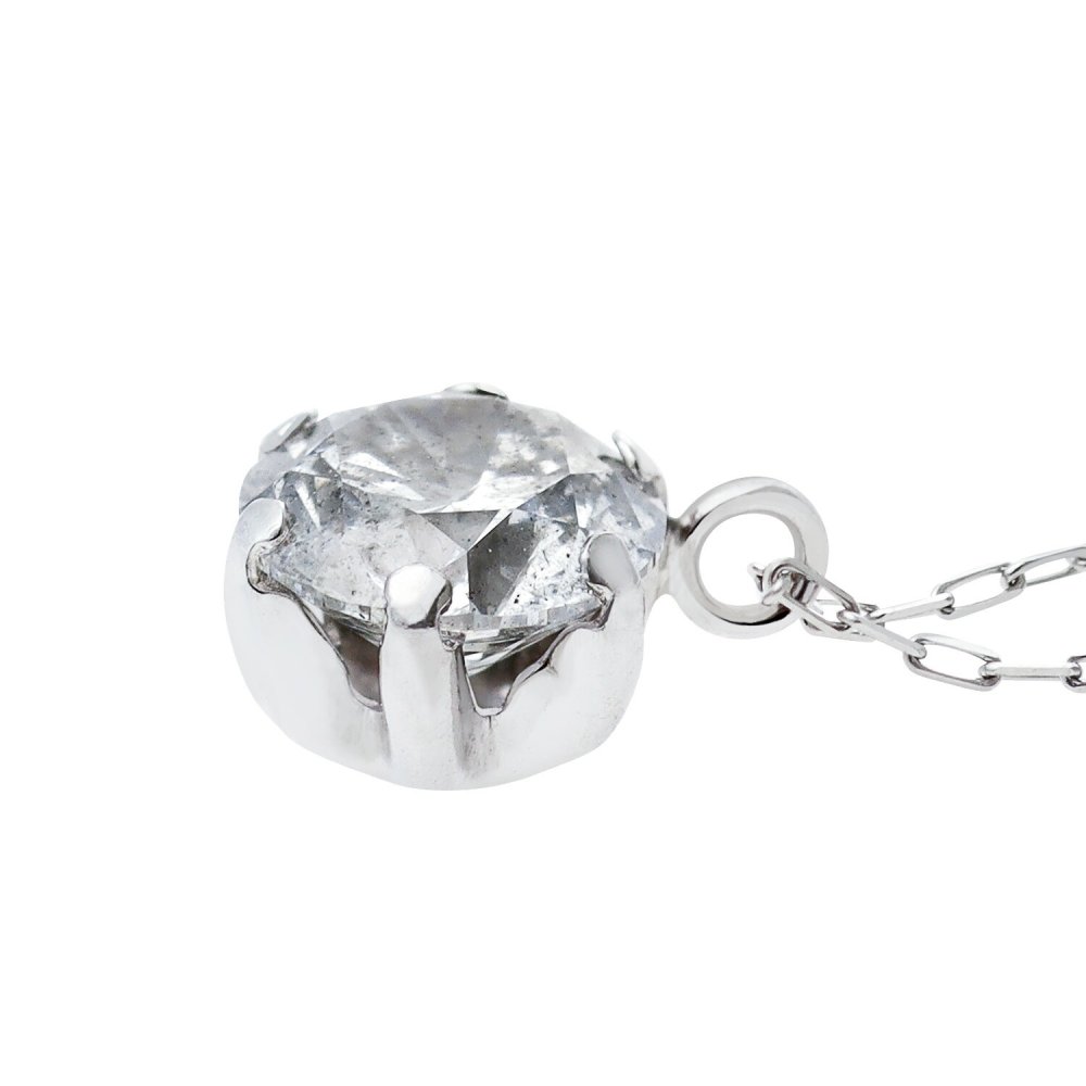 ネックレス ダイヤモンド 0.5ct Hカラー SIクラス プラチナ PT900 K18 ゴールド 一粒 ソリティア[ララクリスティー]
