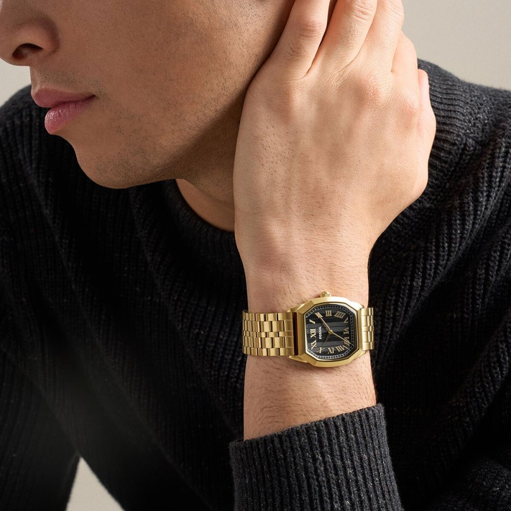 フォッシル FOSSIL 腕時計 メンズ HARLOW アナログ ゴールドトーン ステンレススチールウォッチ FS6213【2026 新作】