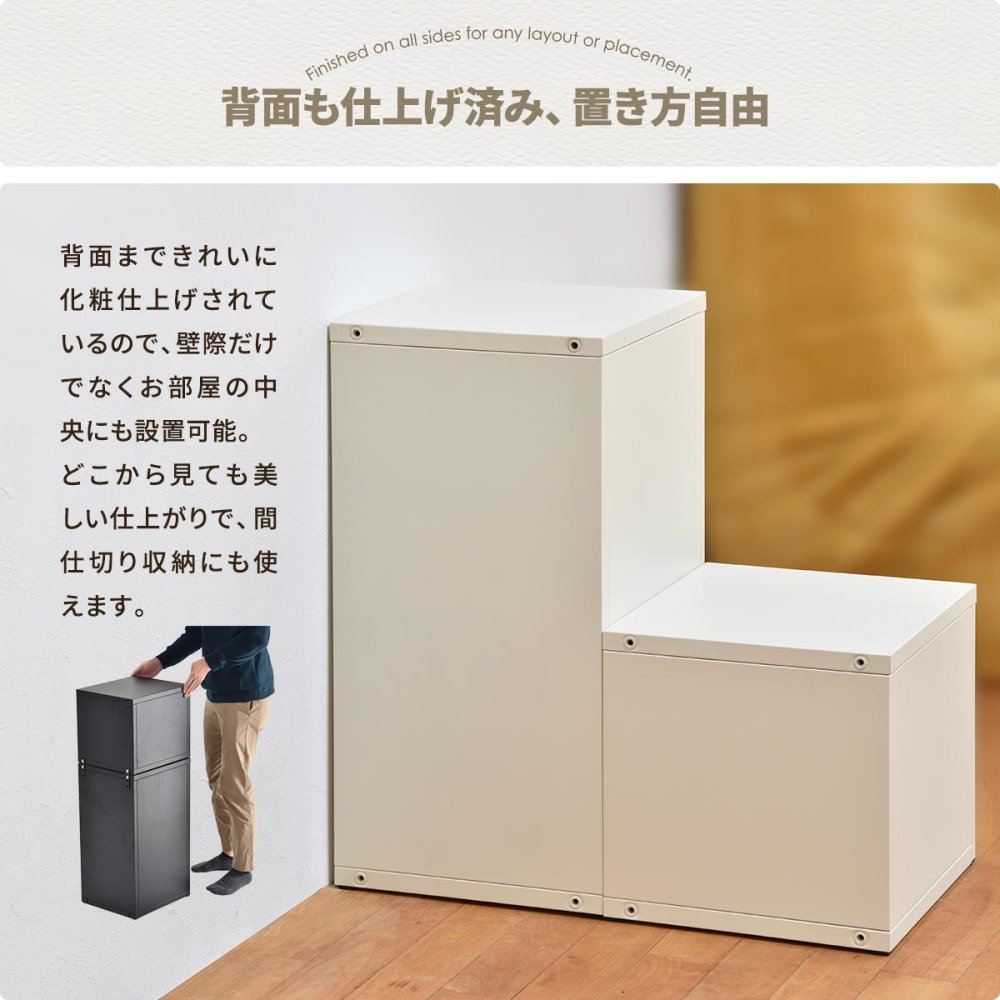 ロック付き収納 レクタンボックスS ONLS0393 ダイヤルロックキー付き 幅30cm 奥行36cm 高さ30cm リビング収納 韓国スタイル カジュアル 角型 スチール 鍵付き収納 鍵付きロッカー パーソナル収納 書類収納 小物整理 オフィ