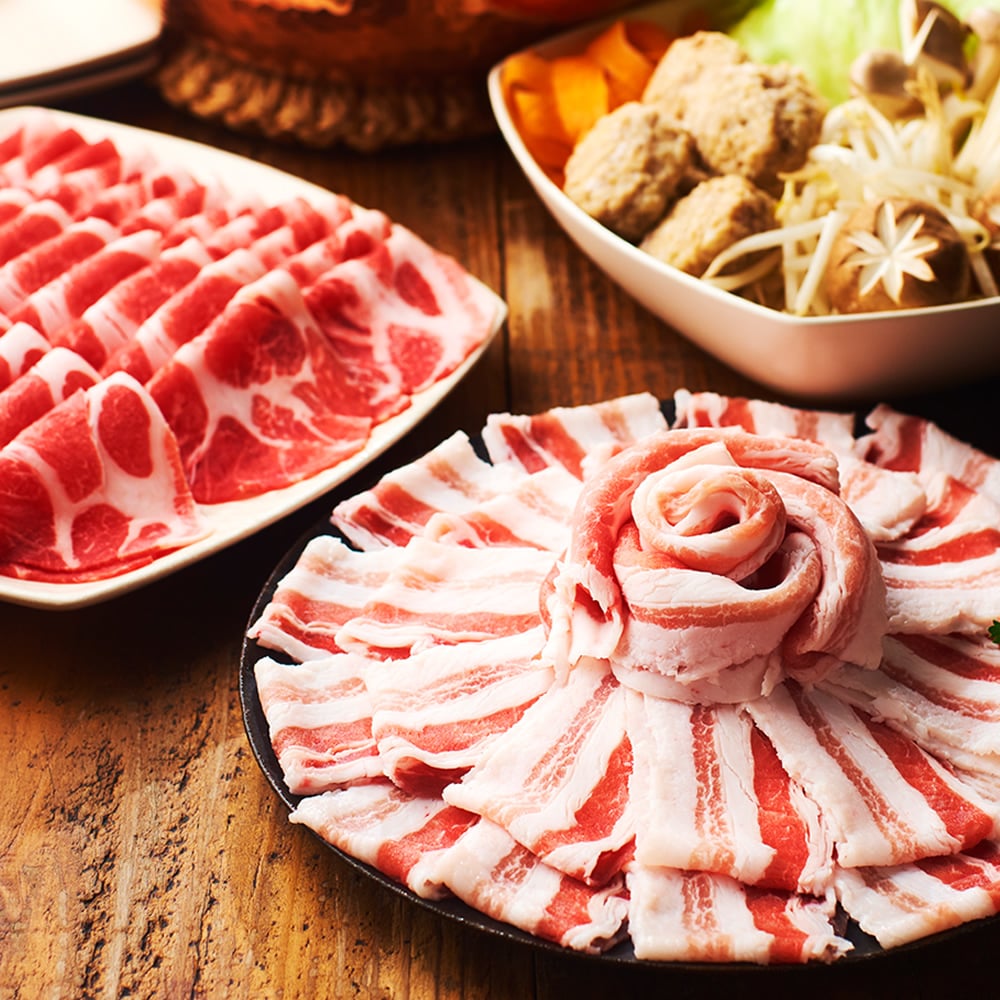 ( TVで紹介された人気の鍋セット) イベリコ豚 バラ肉&肩ロース しゃぶしゃぶ 5～6人前 【Bセット】豚しゃぶ セット 内祝 ギフト イベリコ屋 ※鍋セットB