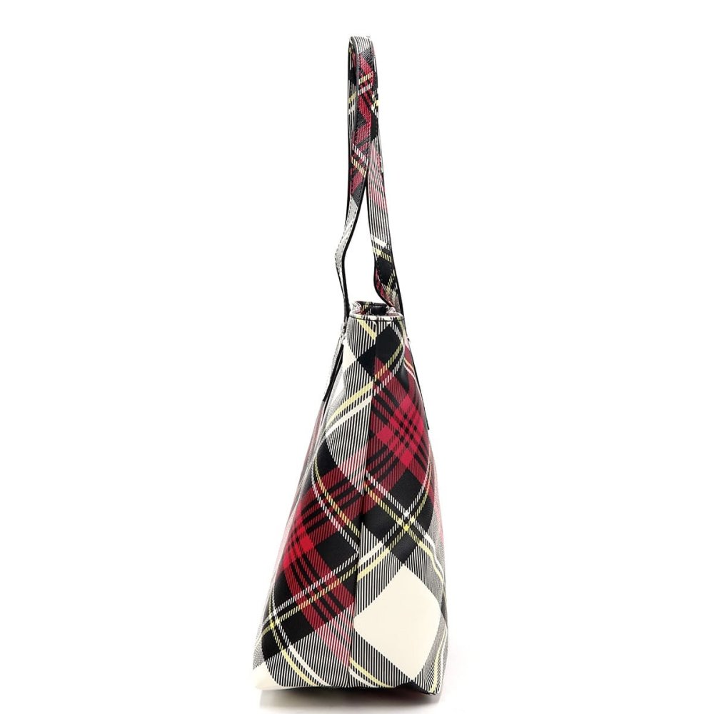 ヴィヴィアンウエストウッド トートバッグ レディース Vivienne Westwood 4205007D S0012 PF O101 NEW EXHIBITION TARTAN ニューエキシビション タータンチェック マルチカラー ショッパーバッグ オーブ