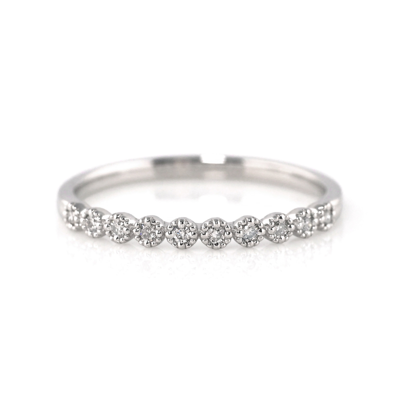 ダイヤモンド リング 指輪 ピンキーリング ピンキー ミルグレイン 0.05ct K18 18K 18金 プラチナ プラチナ950 ダイヤ 女性 レディース 誕生日 記念日 結婚記念日 錫婚式 10年 10周年 プレゼント ギフト 誕生日プレゼント 自分へのご褒美 20代 30代 40代 50代 60代 妻 彼女 ゴールド ホワイトゴールド ピンクゴールド イエローゴールド ダイヤ 金属アレルギー