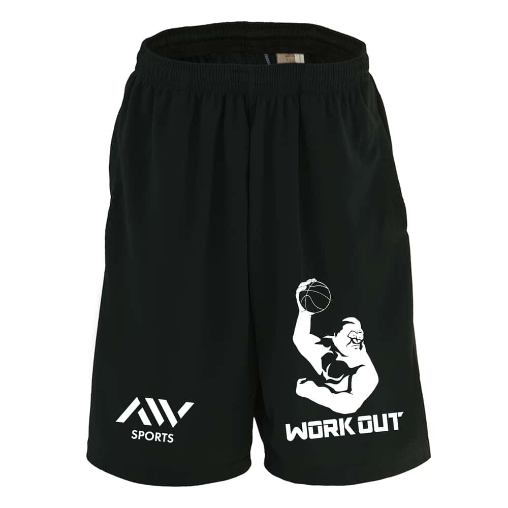 バスケ ハーフパンツ ドライ メンズ ウェア レディース ジュニア 練習着 短パン 速乾 スポーツ 名入れ おしゃれ 半スボン 文字入れ無料 「ゴリラワークアウト バスケットボール」 アートワークスコウベ 【送料無料】