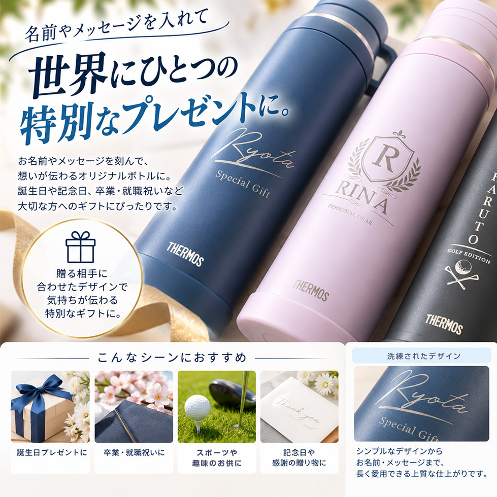 名入れ 真空断熱ケータイマグ 1L