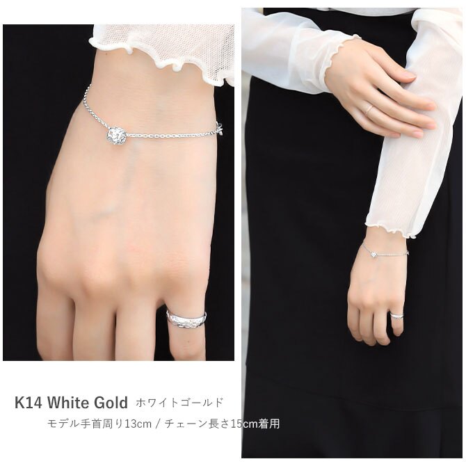 ハワイアンジュエリー ゴールド ブレスレット ハイビスカス 透かし バレル 樽 K14ゴールド チャーム K14ゴールド太1.4mmカットあずきチェーン 長さ 選べる 15cm～20cm パーツ ブランド BY THE SEA バイザシー プレゼント ハロウィン 【品番：GP106-CH1020-B】