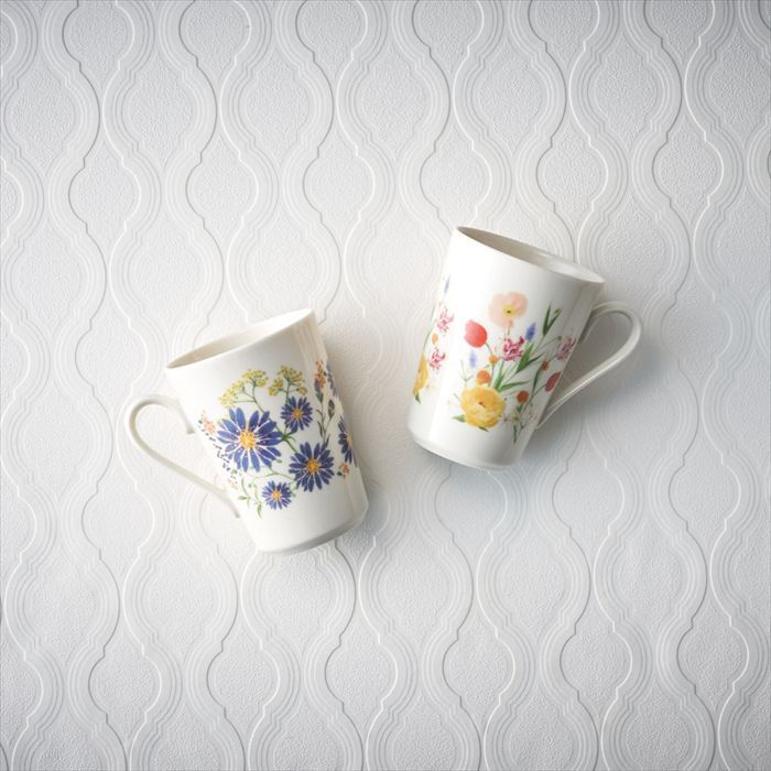 日比谷花壇 FLORIOGRAPHY（花言葉） ペアマグセット（チューリップ･孔雀草） HBK20-13  内祝 内祝い お祝 御祝 記念品 出産内祝い プレゼント 快気祝い 粗供養 引出物