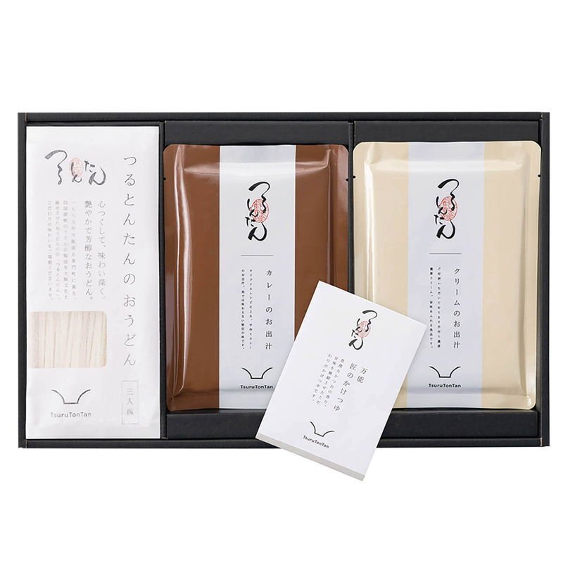 つるとんたん かけ・カレー・クリームのおうどん (6622-38) [お中元][お歳暮] ※送料無料(北海道・沖縄・離島への配送不可)