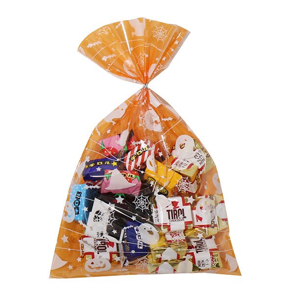 (全国送料無料)【6袋】お菓子 詰め合わせ ハロウィン袋 チロルチョコ（バラエティ・ミルクヌガー）20粒 袋詰め メール便 (omtmb9381z)