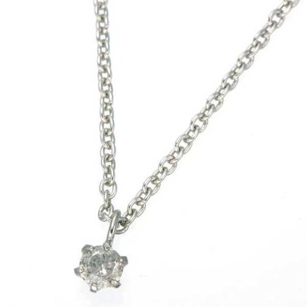 純プラチナ 0.1ct ダイヤモンド ネックレス ペンダント レディース 一粒 シンプル スキンジュエリー PT999 誕生石 プレゼント ギフト 記念日 誕生日