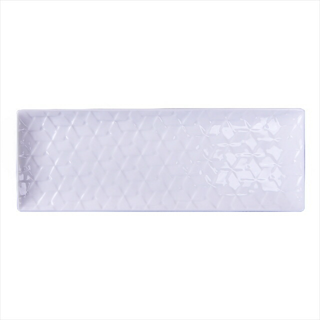 旅籠 長角皿 白 31×11cm 380g ホワイト 長角 プレート 網代 刺身皿 ホームパーティー おしゃれ インスタ映え 角皿 皿 食器 白磁 陶器 日本製 美濃焼 和食器 小田陶器 食洗器対応 ギフトカード対応
