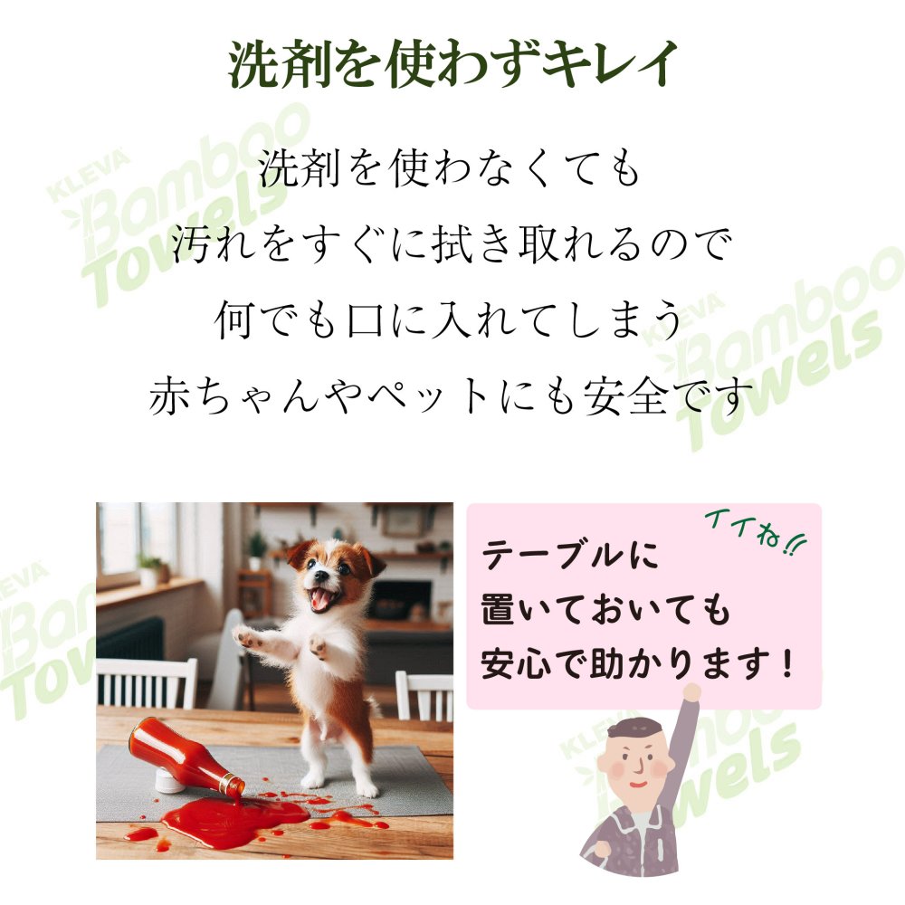 掃除タオル クレバーバンブータオル 40シート 2ロール バンブーレーヨン84％ 繰り返し使える 多目的タオル バンブータオル 雑巾 ぞうきん ふきん キッチンクロス 吸水 油汚れ 水洗い 洗濯 再利用 キッチン 台所 ガスコンロ 水回り 窓拭き 車内 掃除用品