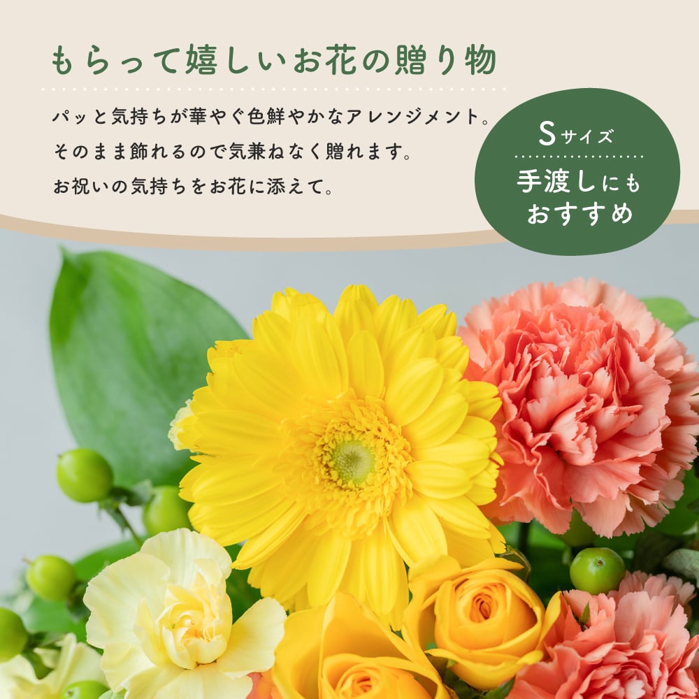 カラフルガーデン アレンジメントS  生花 花市場から直送 お祝い 誕生日 記念日