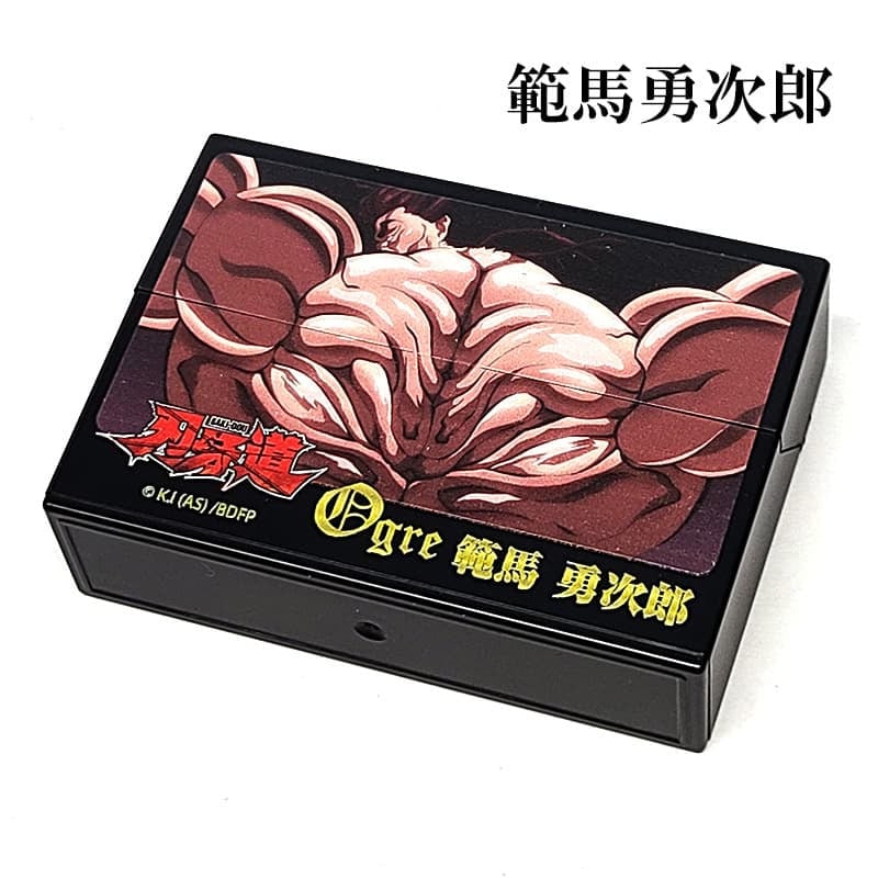 加熱式タバコ対応 刃牙道 マルチハードケース 花山薫 範馬勇次郎 シガレットケース アニメ かっこいい ブラック おしゃれ たばこ 黒 電子タバコケース カートリッジ 小物入れ メンズ バキ キャラクターデザイン