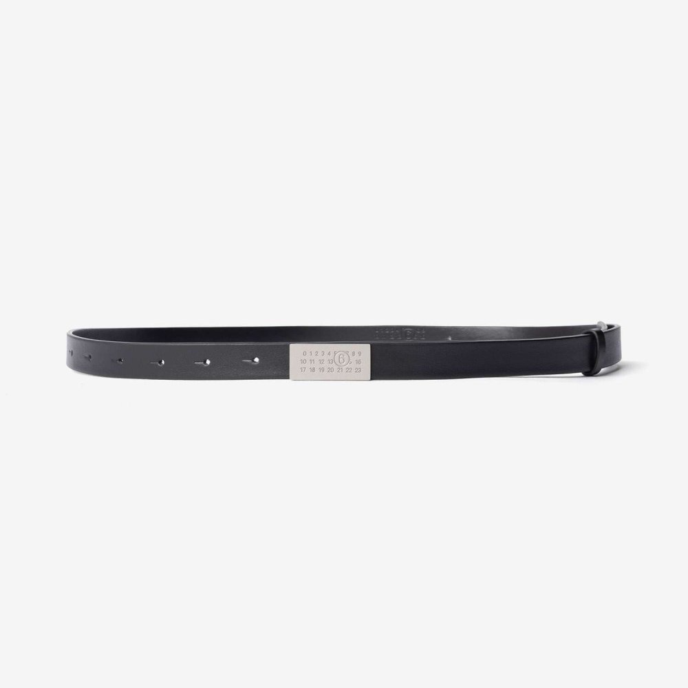 エムエム6 MM6 NUMERIC BELT MINI ミニ ニューメリック カーフスキン ベルト SA5TP0011 P9441 レディース ファッション小物 ブラック