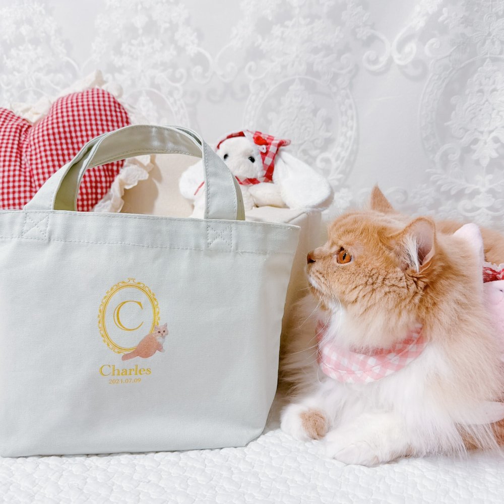 ペット写真で作る うちの子大人可愛いランチトートバッグ ｜ オーダーメイド ランチバッグ 犬 猫 名入れ ランチバッグ お誕生日 母の日 父の日 敬老の日 還暦祝い クリスマスプレゼント