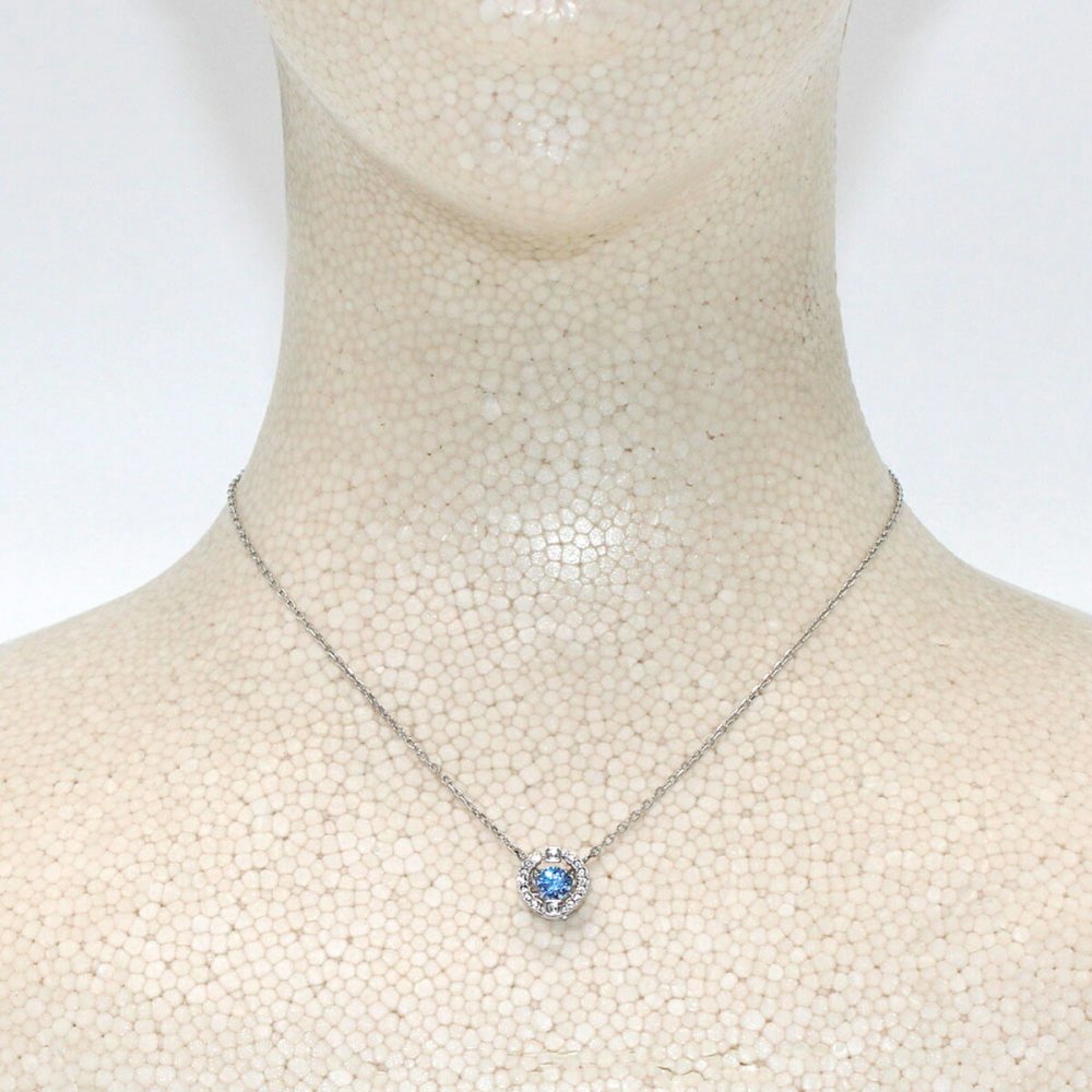 スワロフスキー SWAROVSKI ネックレス Una ラウンドカット ダンシングクリスタル 5279425 ウナ ペンダント アクセサリー シルバー+ブルークリスタル 海外正規品