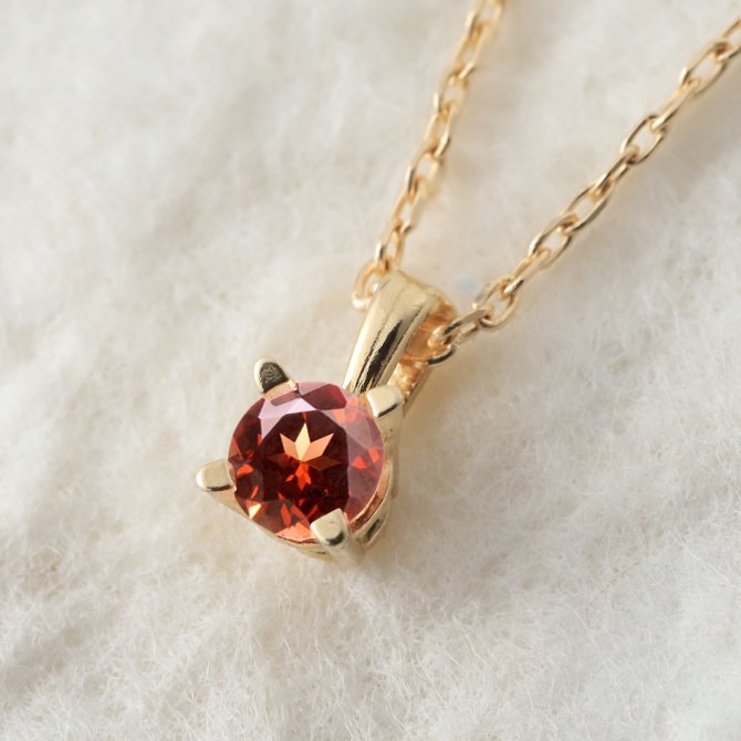ガーネット ネックレス K18 ゴールド ネックレス 1月誕生石 一粒 18金 18K イエローゴールド ホワイトゴールド チェーン 長さ選べる 40cm 45cm 50cm ギフトラッピング可能 シンプル 華奢 上品 Rapture 彼女 妻 女性 レディース プレゼント ハロウィン 【品番：CG-RSP-29051-1】
