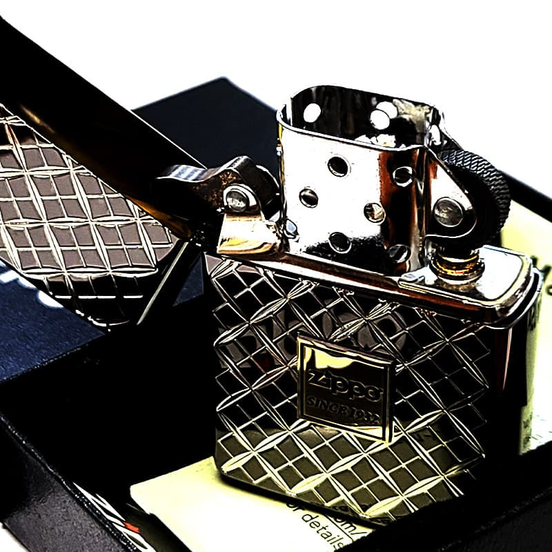 ZIPPO ライター ヘリテージ ブラック 両面加工 彫刻 ジッポ ロゴ Heritage Black 1932 おしゃれ 七宝 かっこいい 黒 ギフト プレゼント メンズ レディース