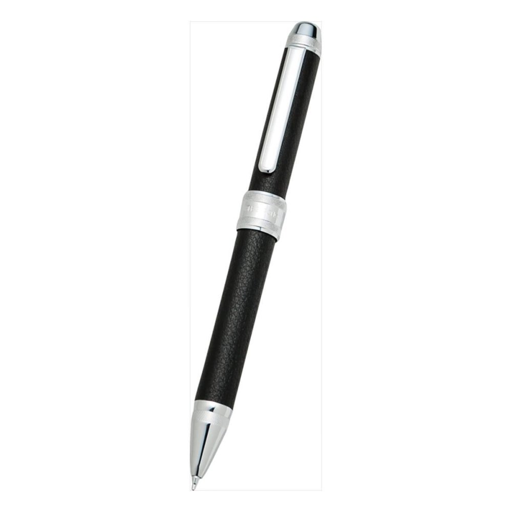 プラチナ ダブルアクションR3レザー 多機能ペン ブラック 文具 筆記具 文房具 ペン ステーショナリー【北海道・沖縄県・離島 配送不可】