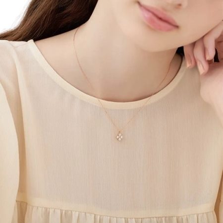 【無料ラッピング】  カナルヨンドシー Canal 4℃ カナル4℃ K18ピンクゴールド ネックレス モアサナイト ブランド 正規品 新品 ギフト プレゼント 人気 おすすめ 誕生日 記念日 クリスマス 送料無料