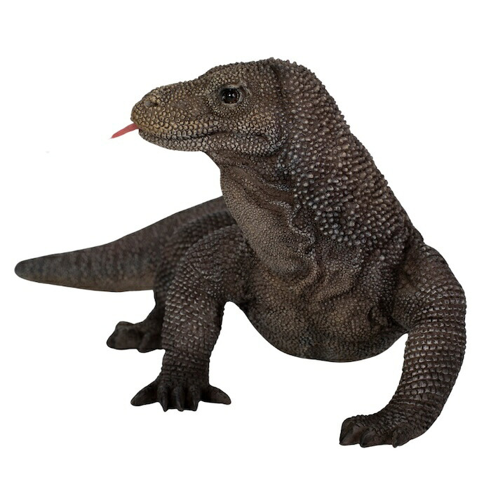 置物 トカゲ コモドトカゲ 幅26cm woobia ウービア リアル 爬虫類 おしゃれ 玄関 インテリア オブジェ ガーデン リザード コモドドラゴン 動物 アニマル 面白い 個性的 存在感 かっこいい 爬虫類好き プレゼント ギフト 男性 二度見