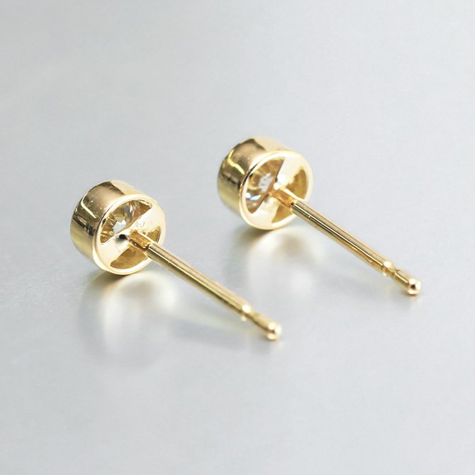 レディース ピアス 18金 ダイヤモンド 0.2ct 一粒 大きめ 片耳のみの購入可 K18 ピンクゴールド 18k 上品 可愛い スタッドピアス RME-P12376BY ギフト