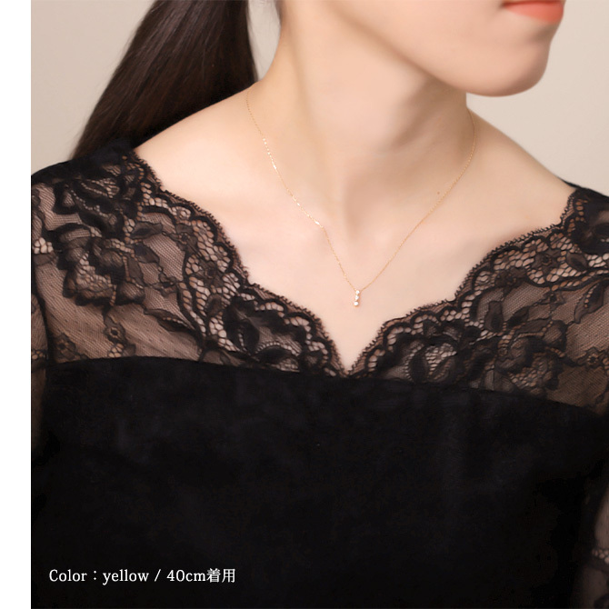 3ストーンダイヤモンド ゴールド ネックレス K18 18金 ネックレス トリロジー ダイヤモンド ゴールド ネックレス チェーン 3連ダイヤ 選べる3色 イエロー ピンク ホワイト ご褒美 彼女 妻 女性 レディース 誕生日 プレゼント ハロウィン 【品番：CG-TI-758】