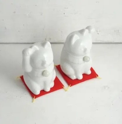 【組み合わせは144通り！セミオーダーできる招き猫】Jeramic MANEKINEKO / 白 / ペアセット / ギフトボックス付き / 瀬戸焼 置物【送料無料（北海道・沖縄を除く）】