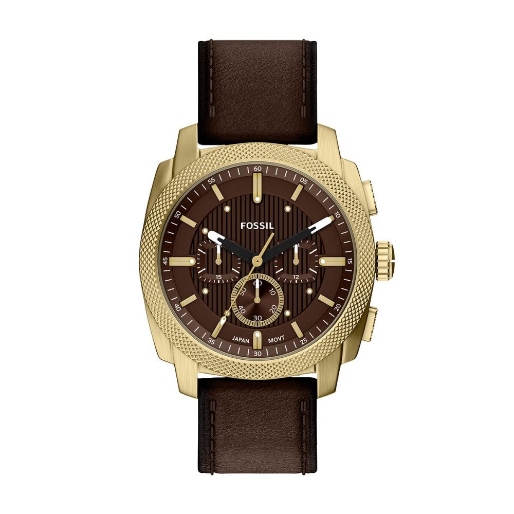 フォッシル FOSSIL 腕時計 メンズ MACHINE クロノグラフ アナログ ブラウンレザーウォッチFS6188【2026 新作】