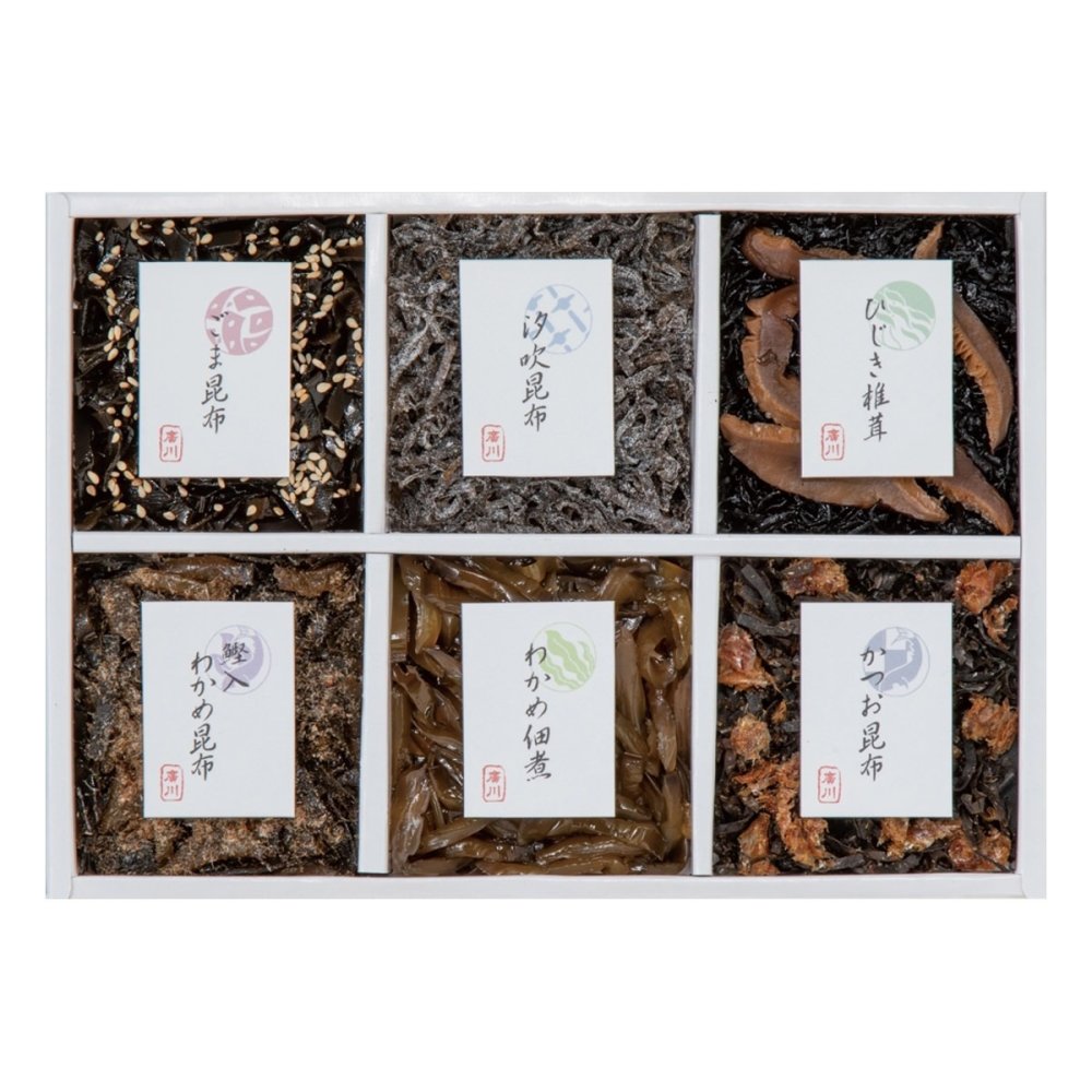 廣川昆布 御昆布 佃煮 詰め合わせ ギフトセット 6種入 つくだに 惣菜 ご飯のお供 佃煮詰め合わせ【北海道・沖縄県・離島 配送不可】