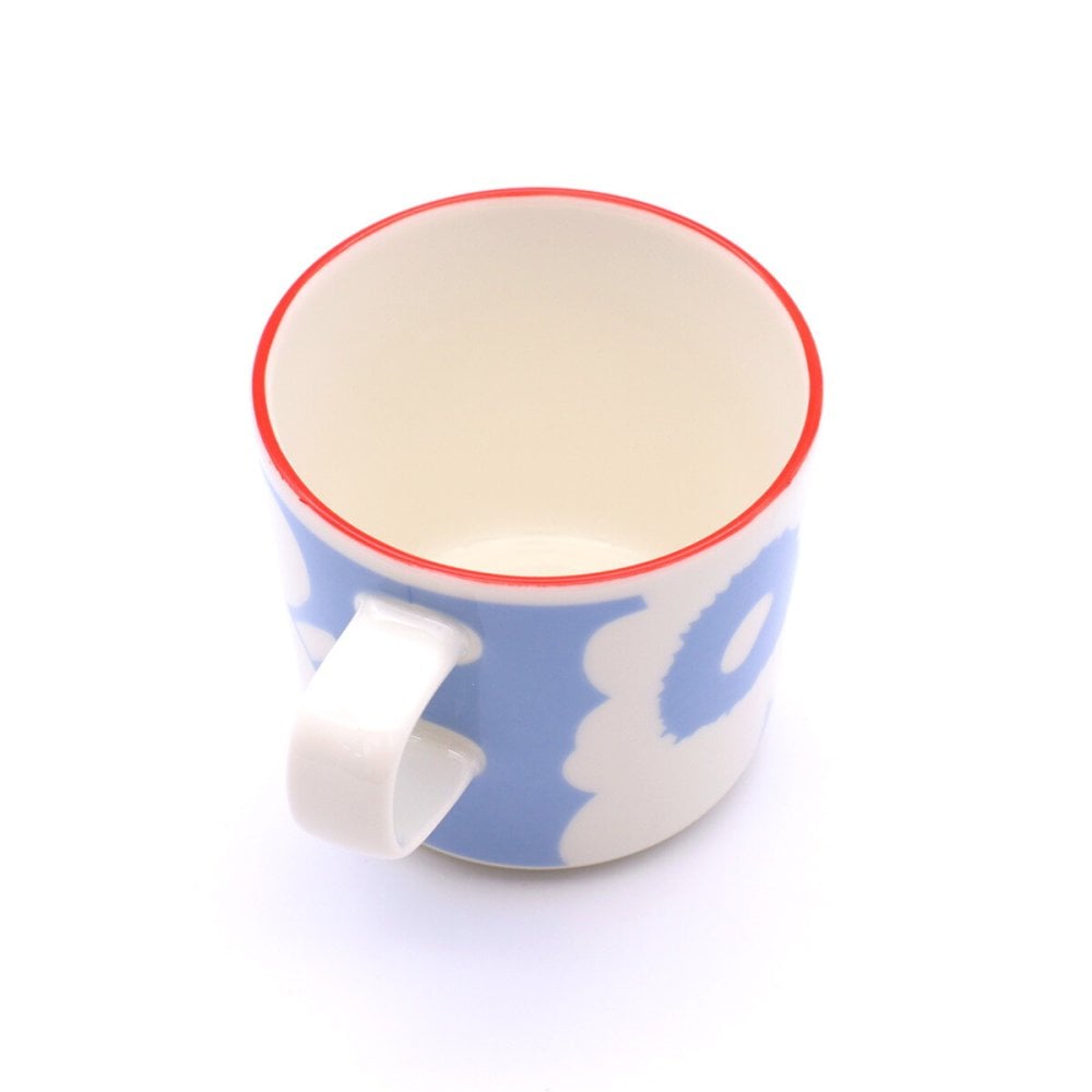 マリメッコ ユフラ ウニッコ コーヒーカップ 200ml ホワイト/ライトブルー/オレンジレッド marimekko UNIKKO JUHLA 耐熱 電子レンジ対応 ギフト 結婚祝い プレゼント 贈り物