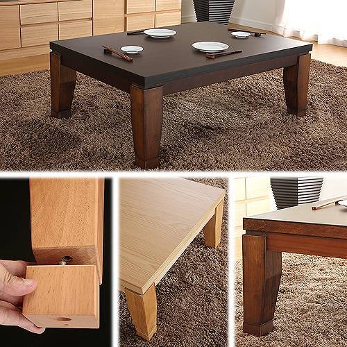 こたつ 長方形 モダンリビング継ぎ脚こたつ-ディレット 105x75cm 継脚 高さ調整 テーブル ローテーブル 炬燵 コタツ モダン 天然木 木製 日本製 国産 テレワーク リモートワーク 在宅ワーク
