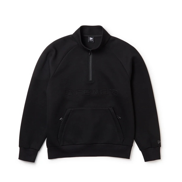 ニューエラ ゴルフ テック スウェット ハーフジップ プルオーバー Emboss Logo ブラック New Era Golf (15129440) 2026年秋冬モデル お誕生日祝い お祝い 記念品 お父さん 父の日 彼氏 男性 30代 40代 50代 60代 母の日 お母さん 還暦祝い 敬老の日 彼女 人気プレゼント プレゼント