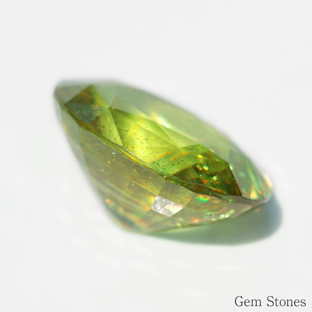 希少 スフェーン 10.18ct 高品質 アップルグリーン  ルース 宝石 裸石 大粒 イエロー グリーン ジュエリー オリジナル 制作 コレクション 記念 お守り 誕生日 プレゼント