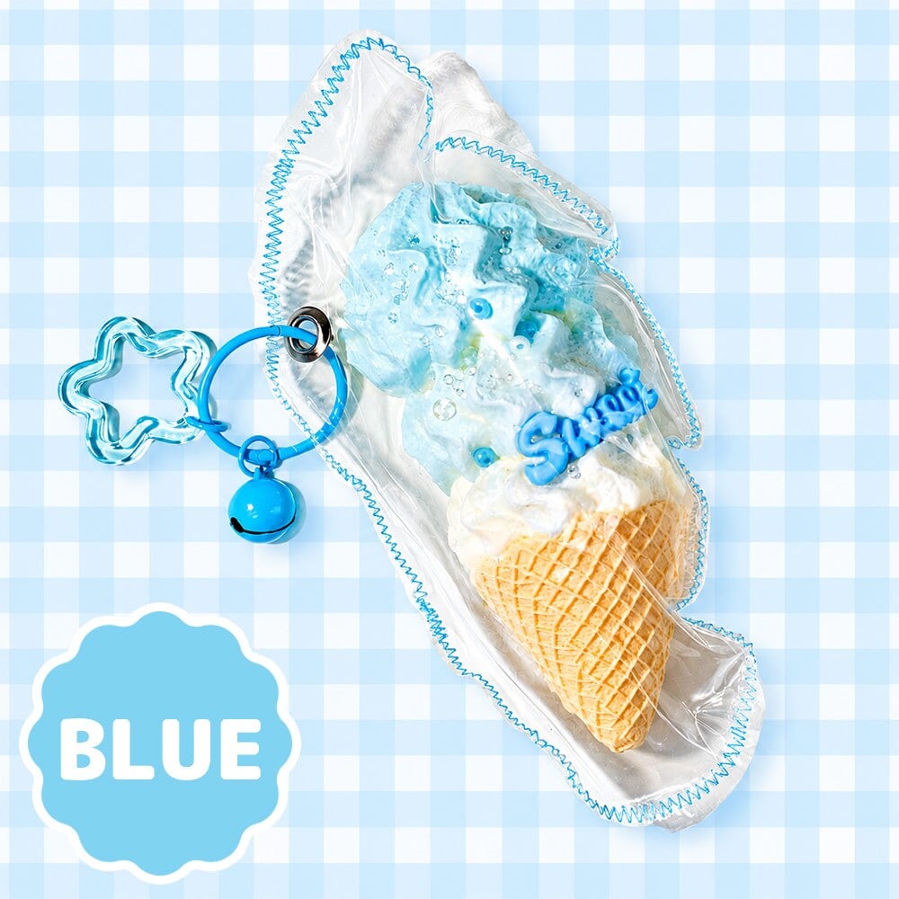 スクイーズ ソフトクリーム アイス お菓子 スイーツ キーホルダー おもちゃ [ エール とろもち！ソフトクリーム シリコンパック ] キッズ 子供 女の子 誕生日 クリスマス プレゼント ストレス解消