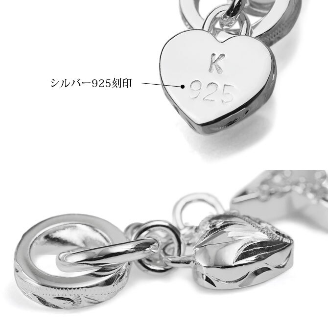 ハワイアンジュエリー ネックレス シルバー ネックレス 刻印 無料 誕生石入れ可 ジルコニア スター ハート 星 シンプル シルバー925 ギフトラッピング可能 チェーン 長さ選べる プレゼント ハロウィン 【品番：CG-SP3195】