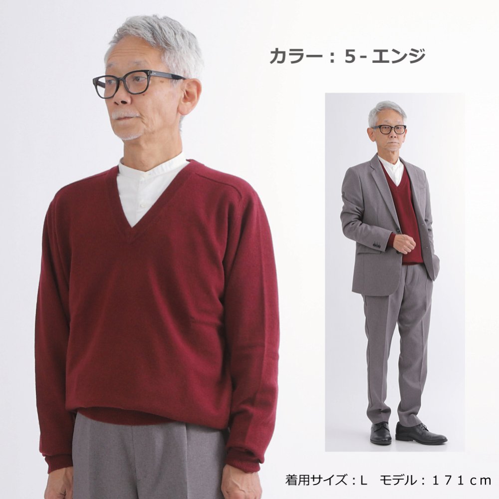 【カシミヤ１００％試験鑑定済】カシミヤ１００％メンズＶ首セーター 【ラッピング無料】【メッセージカード無料】父の日 敬老の日 クリスマス 還暦祝い 百貨店 高級 誕生日 記念日 ブランド メンズ 30代 40代 50代 60代 70代 80代 90代