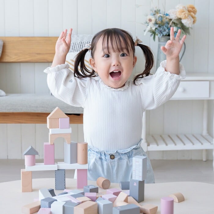 知育玩具 2歳から 木製 積み木 ウドゥンブロックス 50ピース 3色展開 おもちゃ 出産祝い 誕生日プレゼント 男の子 女の子 レーベルレーベル