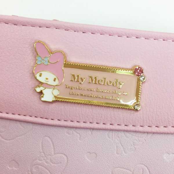 サンリオ マイメロディ 財布 口金財布 がま口 レディース 二つ折り財布 コンパクト財布 キャラクター グッズ 大人可愛い 型押し 合成皮革 プレゼント ギフト サンリオ正規ライセンス品