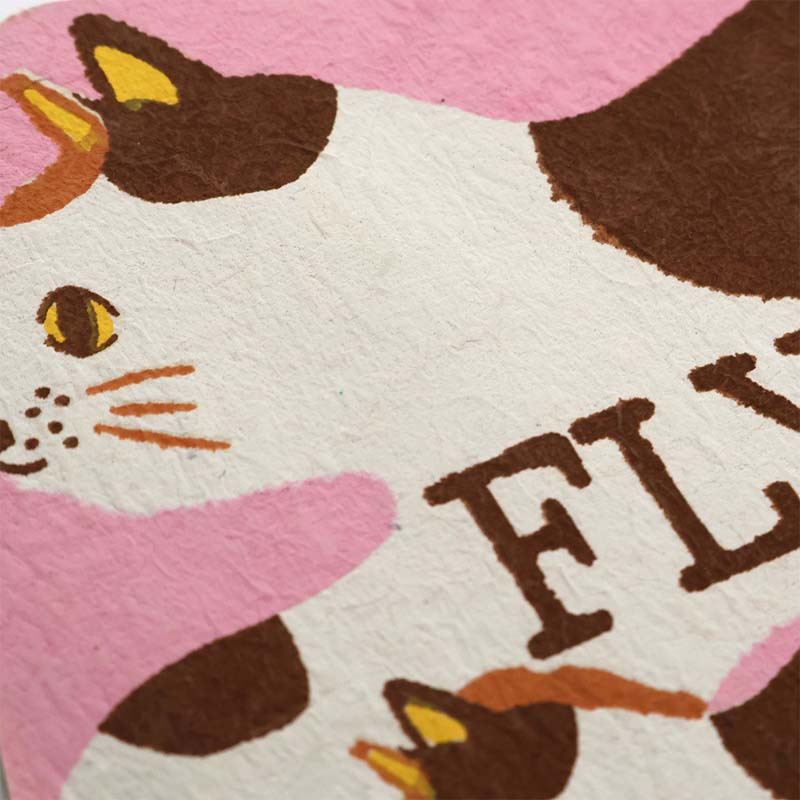 2027年 カレンダー 猫 壁掛け フライングキャット  シェイプカレンダー  にゃんこ 猫 壁掛け 年間 ポスター おしゃれ かわいい 壁 2027年  飾り 新作 令和9年暦 ねこ ロクタ紙 ネパール ハンドペイント 猫雑貨 キャット ミケ シロ クロ 手書き風